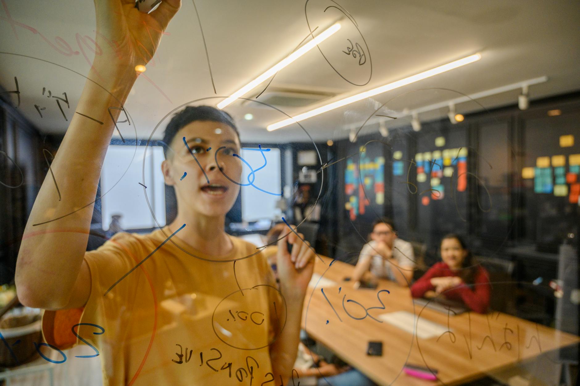 Team collaboration and professional training session